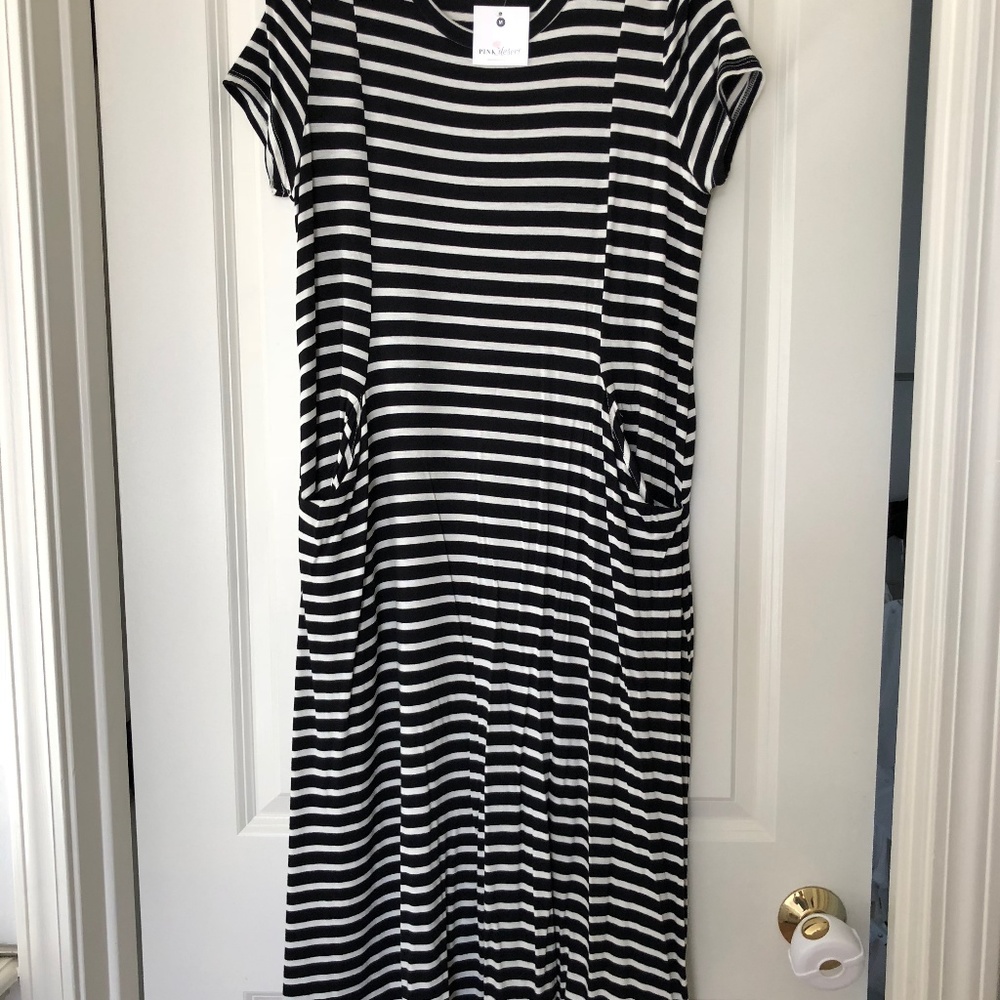 Pink Desert Stripe Dress